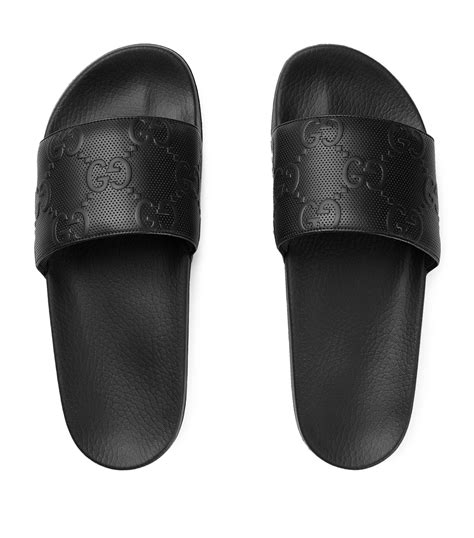 gucci heels rubber|Gucci black rubber slides.